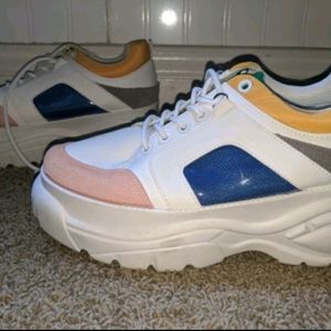 Retro Colored Platform Sneakers